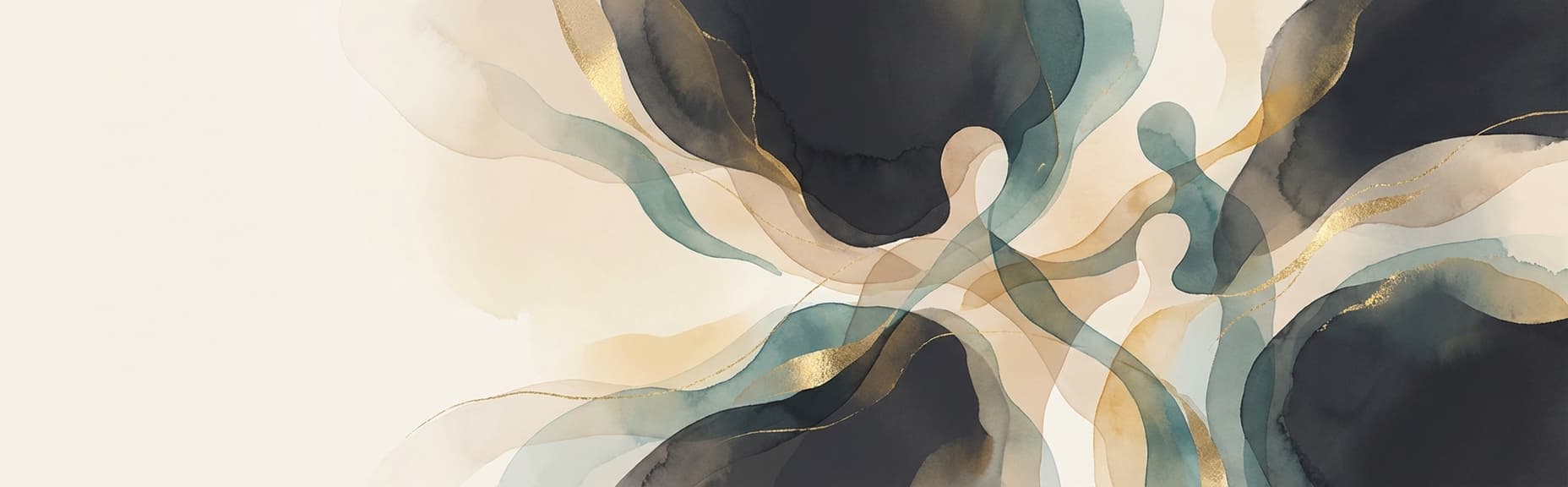 Abstract flowing forms representing human connection